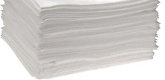 PRO-SAFE White Oil Sorbent High Absorbency Polypropylene Pads: 200 Pack, 17″x15″