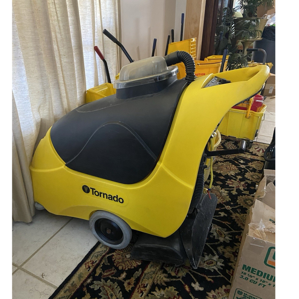 Tornado Marathon 2000 Walk-Behind Carpet Extractor, Yellow/Black