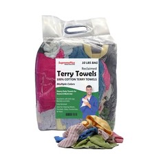Color Terry Towel 100% Cotton Cleaning Rags-10 lbs. Bag – Multipurpose Cleaning