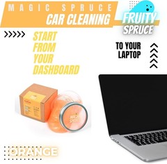 Car Cleaning Gel Kit for Car Interior, High End Orange Scented C Color: Orange