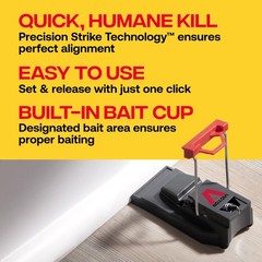 Victor M123SSR Quick-Kill Easy Set Mouse Trap, 6 Reusable 6 Traps, Gray
