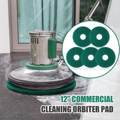 12″ Cleaning Orbiter Pads – 5 Pcs Commercial Floor Buffer for Hardwood Maintenan