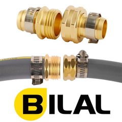 4 Set Brass Garden Hose Repair Connector Kit with 4 Set, Fit for 3/4″ hose
