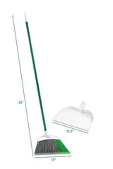 Libman Extra Large Precision Angle Broom with Steel Handle & Matching Dustpan