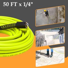 M MINGLE Pressure Washer Hose 50 FT x 1/4″ – Replacement 50 x 1/4″, Green