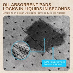 Oil Absorbent Mat Roll, Oil Absorbent Pads 15″ x 150′ Heavy Duty for Industri…