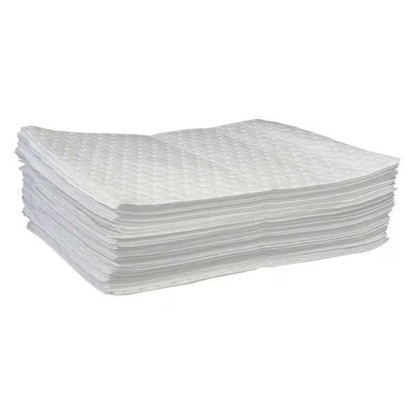 Oil-Dri Sorbent Pad, 13 gal, 15 in x 19 in, Oil, White, 100 PK L90856 Oil-Dri