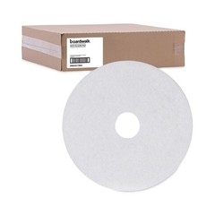 Boardwalk 4017WHI 17 in. Diameter Polishing Floor Pads – White (5/Carton) New