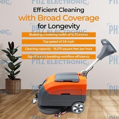 RT35 17″ Walk-Behind Floor Scrubber Dryer Machine,9.2-gal Tank,19000 sqft/h