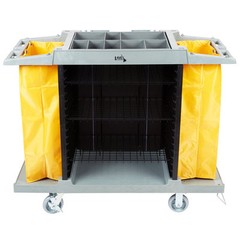 4 Shelf Housekeeping Cleaning Mop Linen Utilty Cart Hotel Janitor Commercial