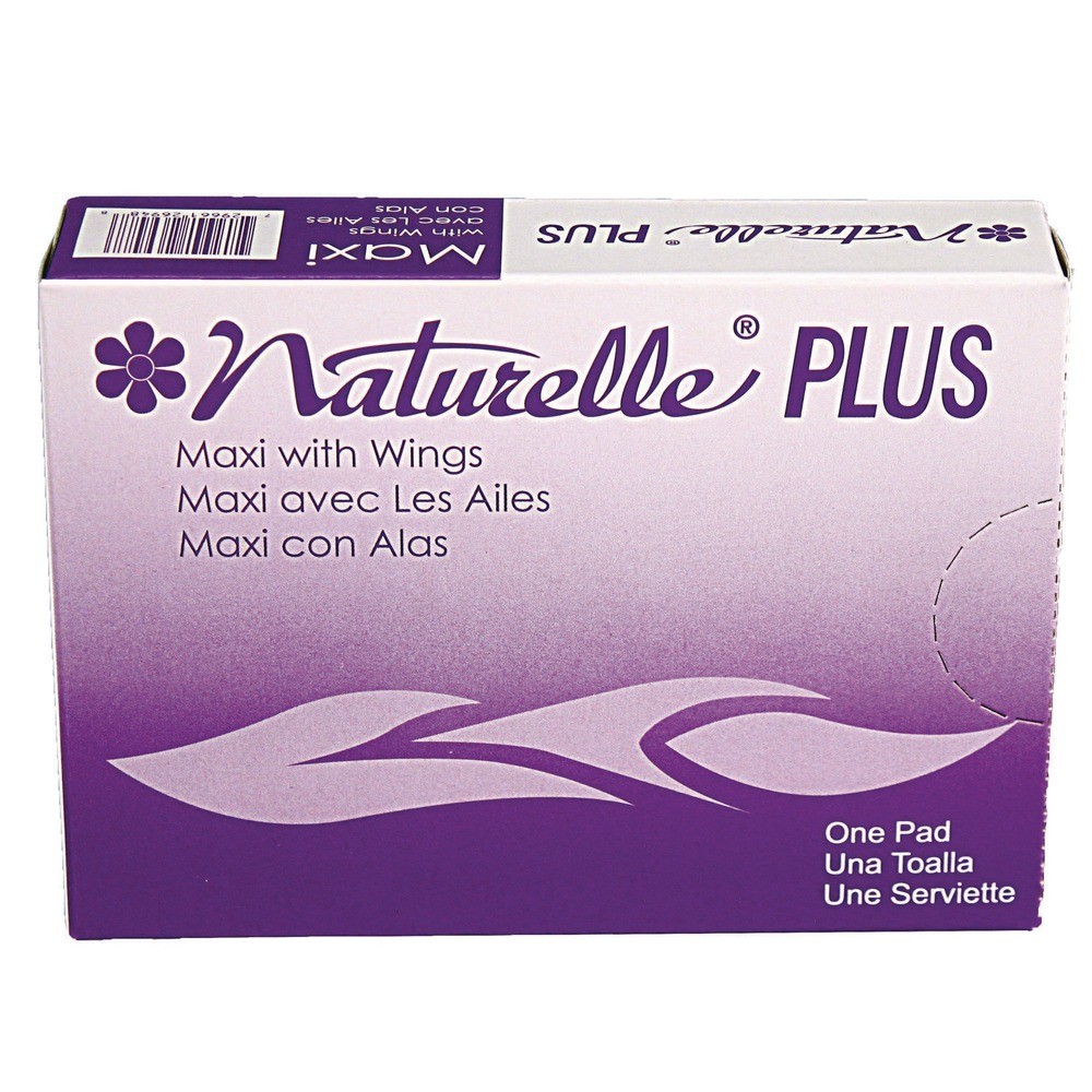 Impact 25189973 Naturelle Maxi Pads Plus – #4 w/ Wings (250/CT) New