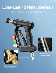 AstroAI Short Pressure Washer Gun with Swivel – High Short, Black