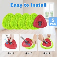 Spin Mop Replace Head, Base, Mop Replacement Head for O Cedar EasyWring 1 Tan…