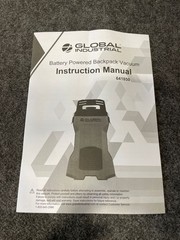 GLOBAL INDUSTRIAL Cordless Backpack Vacuum, HEPA, 1-3/8 Gallon Cap. 641850*