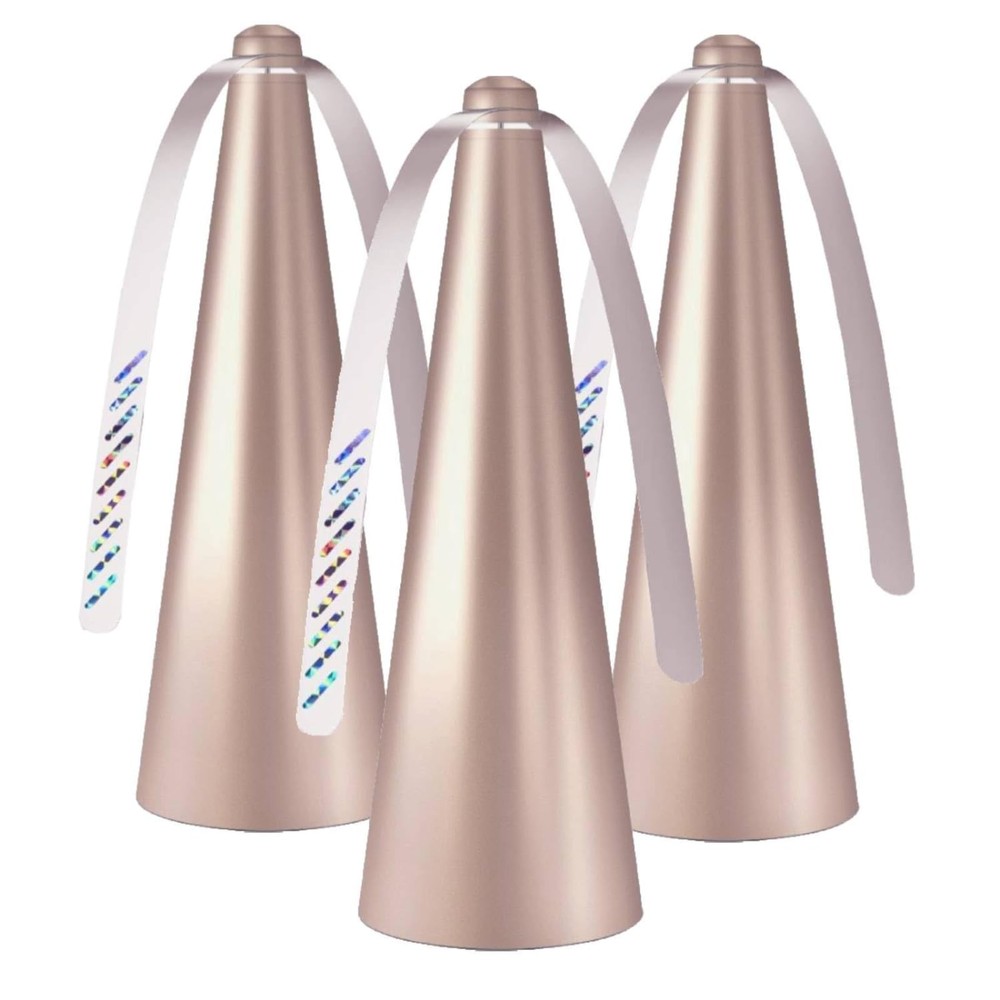 Glovv Fly Fans for Tables, Bug Food Fan Outdoor Indoor Keep 3 pack, golden