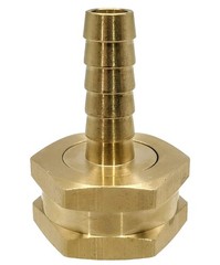 GRIDTECH Brass Garden Hose Adapter 3/8″ Barb x 3/4″ GHT Female, Gold