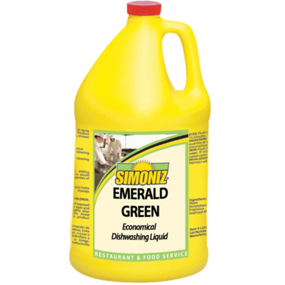Case of 4 Gallons Simoniz Emerald Green Dishwashing Liquid