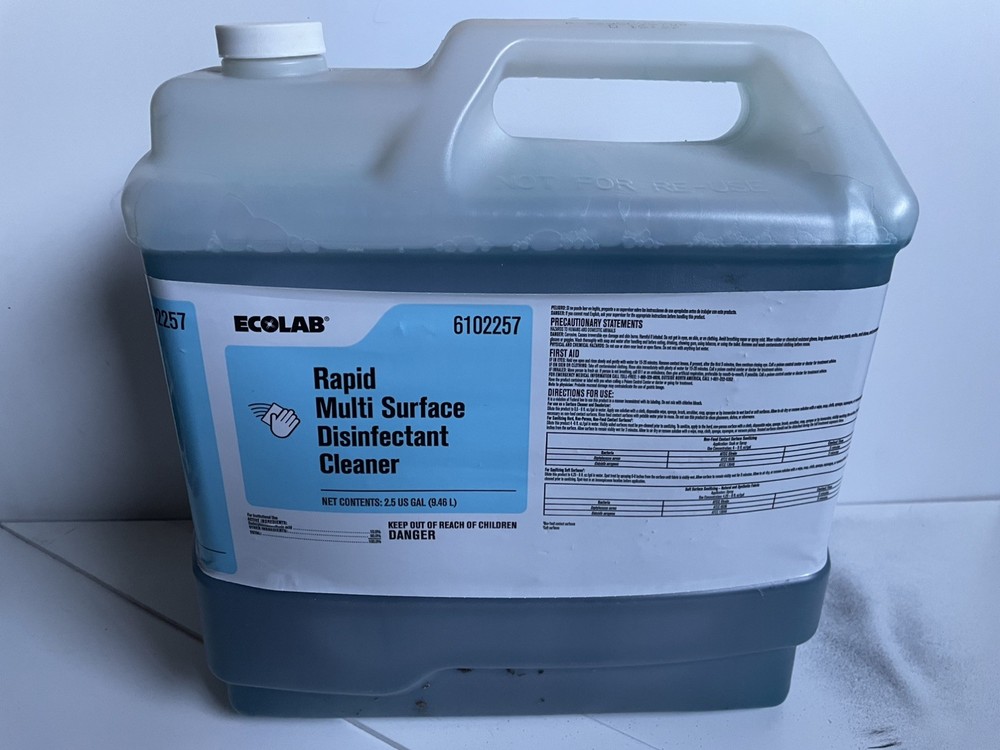 ECOLAB RAPID MULTI SURFACE DISINFECTANT CLEANER 6102257 2.5GAL