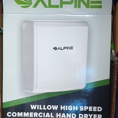 Alpine Willow High Speed Commercial Hand Dryer, Powerful Electric Bathroom Dryer
