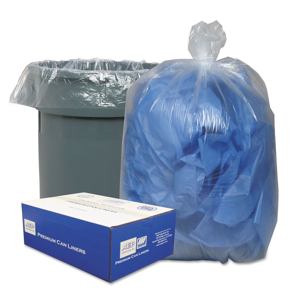 Classic Clear Clear Low-Density Can Liners, 31-33gal, .63 Mil, 33 x 39, Clear, 2