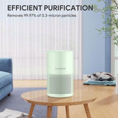FULMINARE Air Purifiers for Home Bedroom H13 HEPA Air Purifier, 3 Speeds, Tim…