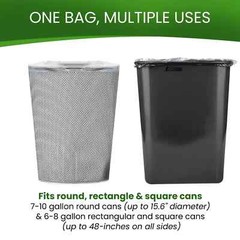 8-10 Gallon Clear Trash Bags 1000 Count Commercial Office Wastebasket Can Liners