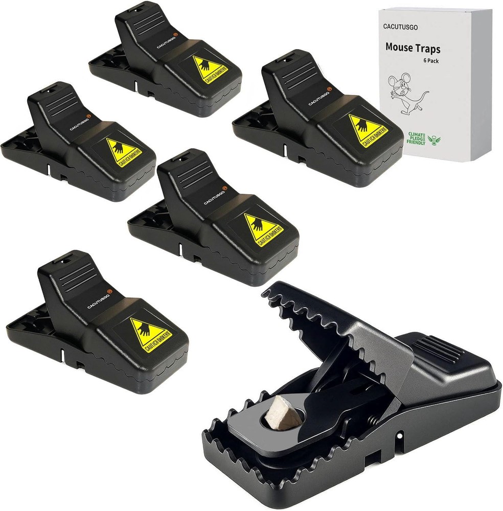Reusable Indoor Mouse Trap 6 Pack – Easy to Set Plastic Rodent Control 6 pack
