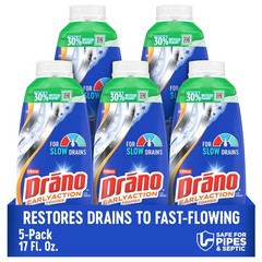 Drano EarlyAction Foamer, Drain Clog Remover & Cleaner, 17 Fl Oz (Pack of 5)