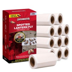 Catchmaster Tree Shield Lantern Fly & Ant Traps Insect Barrier, 12 Rolls, Red