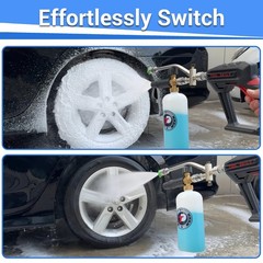 Tool Daily Short Pressure Washer Gun with Foam Cannon, Dual Black, White, Red