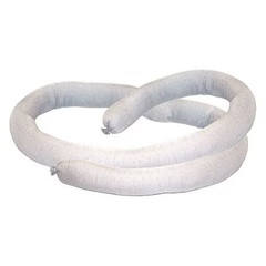 Oil-Dri L71519g Sorbent Sock, 10 Gal, 3 In X 10 Ft, Oil, White, 4 Pk