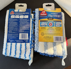 2 NEW O-Cedar Flip Mop Refills Microfiber Dual Side Action for Hardwood Floors