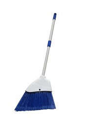 Small Broom – Indoor or Outdoor Portable with Adjustable Handle, White
