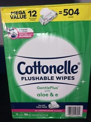 Cottonelle Flushable Wipes Gentle Plus Mega Value