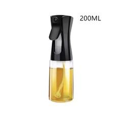 200mL Oil Spray Bottle Set, Trigger Anti-Drip Nozzle, Black/White/Clear
