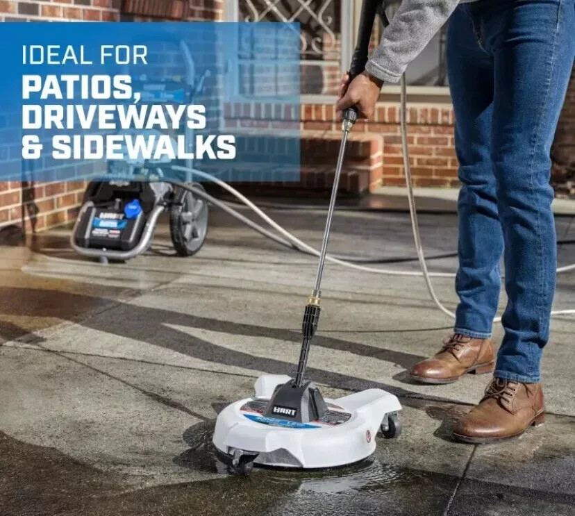 NEW HART 12 in. 3000PSI Electric Pressure Washer Surface Cleaner with Casters
