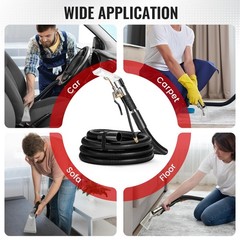 25Ft Extractor Kit Shop Vac Hose Wand Adapter Carpet Car Cleaning wet/dryCleaner