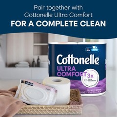 Cottonelle Fragrance Free Flushable Wet Wipes, Adult 42 Wipes (Pack of 8)