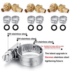 Garden Solid brass Hose Repair Connector with 5/8″-10 Set, Set