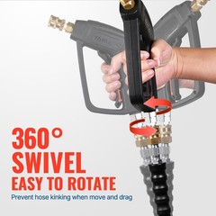 YAMATIC Short Pressure Washer Gun with Stainless Steel Swivel 3/8″ Stubby