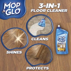 Mop & Glo Professional Multi-Surface Floor Cleaner, 64 Fl Oz (Pack of 1), Tan