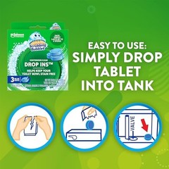 Scrubbing Bubbles Continuous Clean Toilet Drop-Ins, Automatic Blue Toilet Bowl C