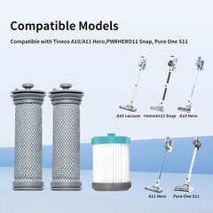 keluke 3-pack Cordless Vacuum Filter Replacement Compatible with Tineco 3P