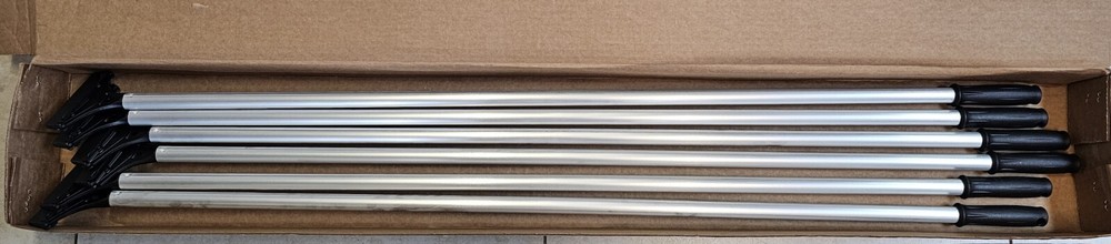 Impact Long Handled Scraper 48 in. 4 inch Width Black/Silver 6 Pack