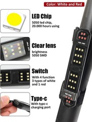 UTV Dome Light Battery Powered SXS Interior Lights Upgrade Button Wireless Ro…