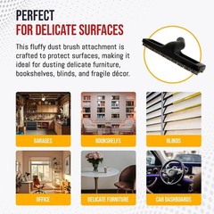 MP Maresh Products Vacuum Brush Attachment for Hardwood and Bare Floors or Walls