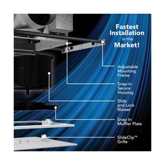 EVOLVE Premium Bathroom Exhaust Fan w/Continuous Run, 110-130-150 Selectable …