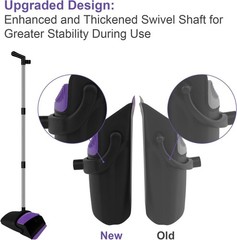 Broom and Dustpan Set, Upright Purple with 1 Count (Pack of 1),
