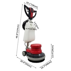 110V 17″ Floor Scrubber Buffer Polisher Carpet/Floor Cleaning＆Polishing Machine