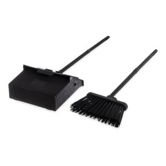 SPARTA Duo-Pan Upright Dust Pan and 36″ – 2-Piece & Broom Set, Black